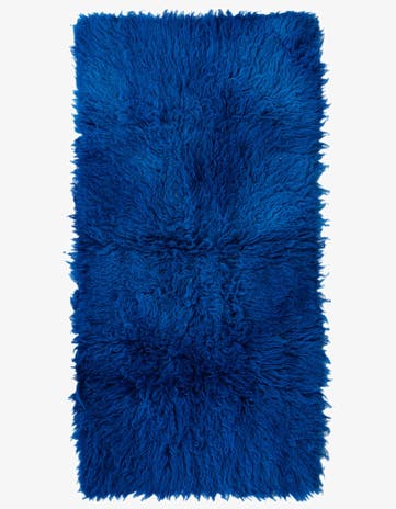 2' 4 x 4' 7 Hand Knotted Moroccan Wool Runner Rug