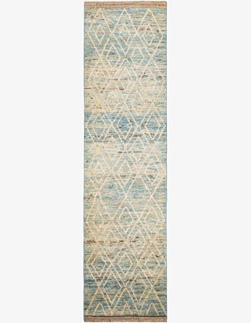 3' 4 x 12' 10 Hand Knotted Moroccan Wool Runner Rug