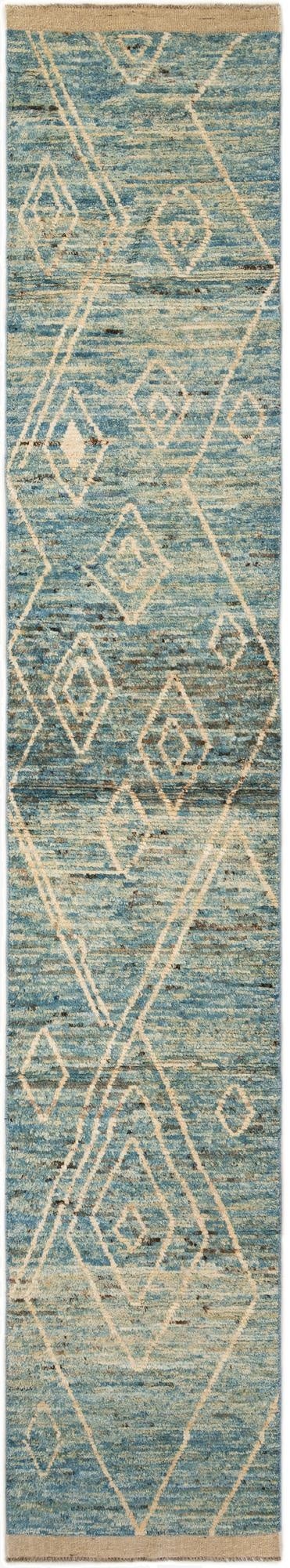 2' 10 x 16' 4  Hand Knotted Moroccan Wool Runner Rug