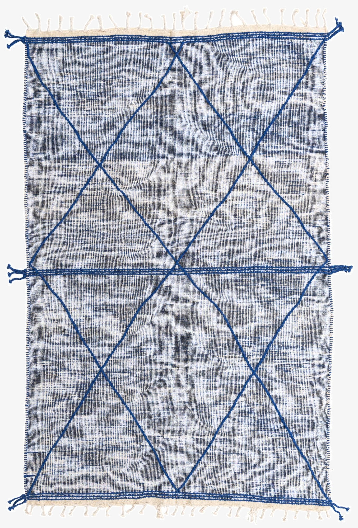 5' 2 x 9' 7  Hand Knotted Moroccan Wool Runner Rug