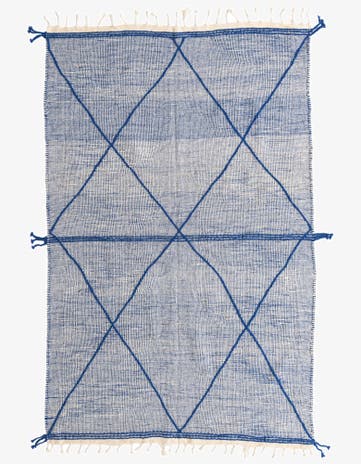 5' 2 x 9' 7 Hand Knotted Moroccan Wool Runner Rug