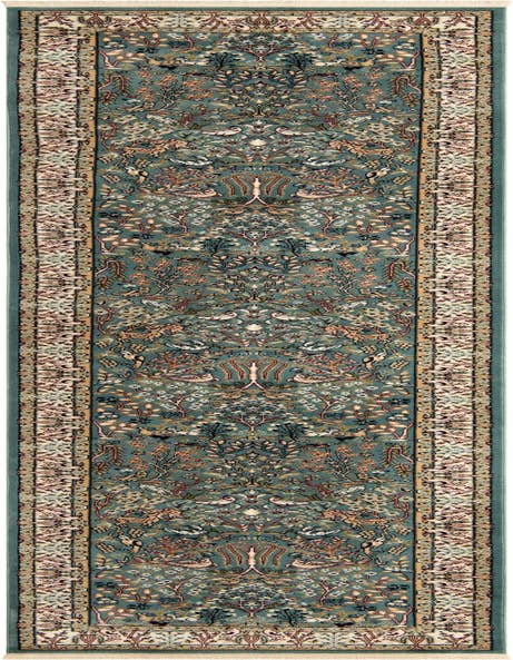 Detail image of 3' x 13' Nain Design Runner Rug