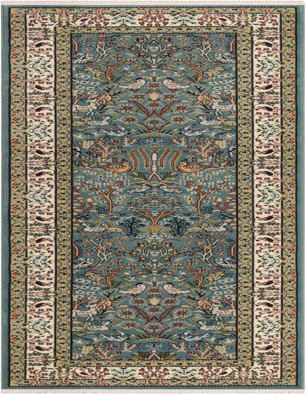 Detail image of 2' 7 x 8' Nain Design Runner Rug