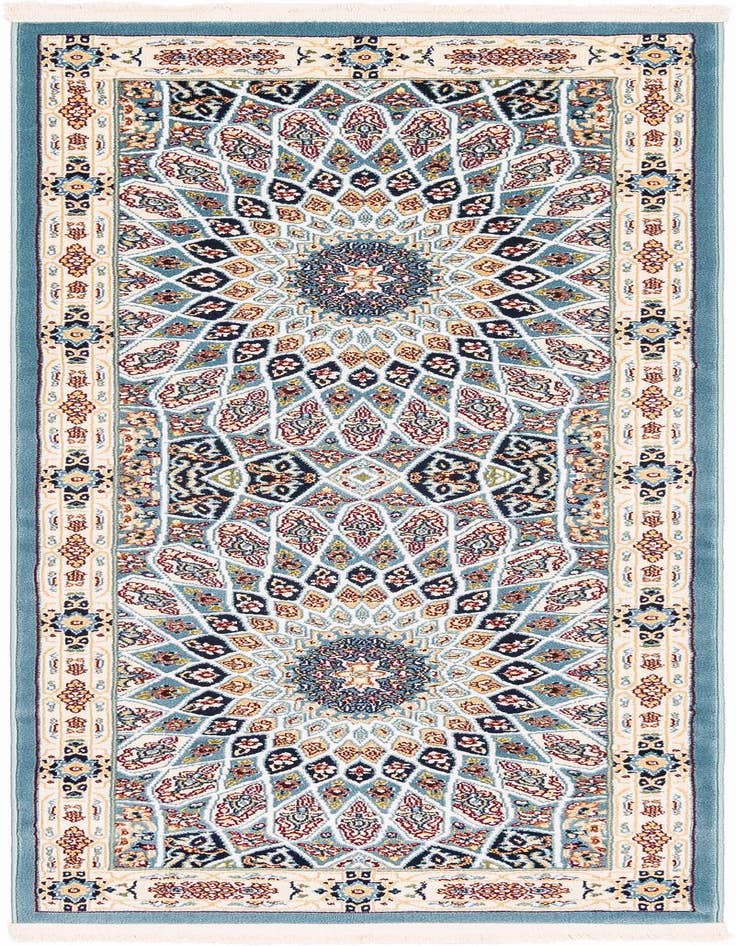 Detail image of 2' 7 x 6' Nain Design Runner Rug