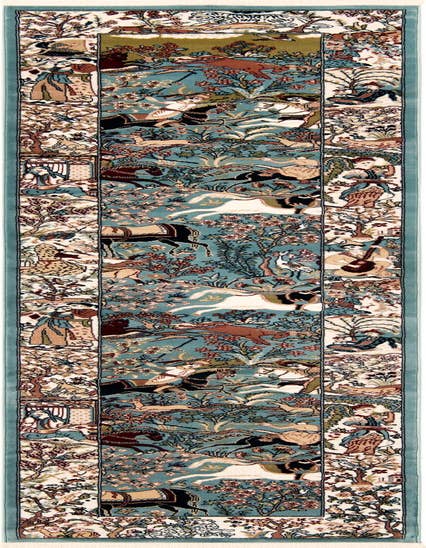 Detail image of 2' 7 x 12' Nain Design Runner Rug