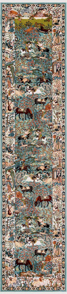 Detail image of 2' 7 x 11' Nain Design Runner Rug