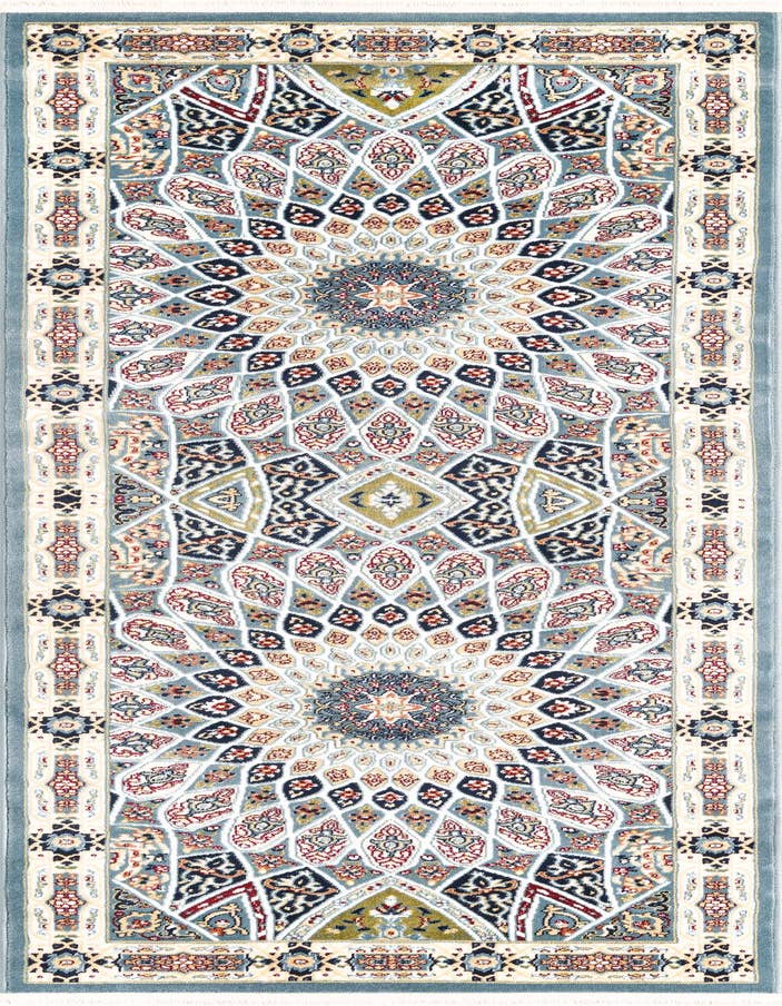 Detail image of 2' 7 x 7' Nain Design Runner Rug