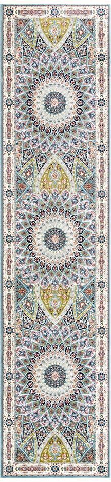 Detail image of 2' 7 x 11' Nain Design Runner Rug