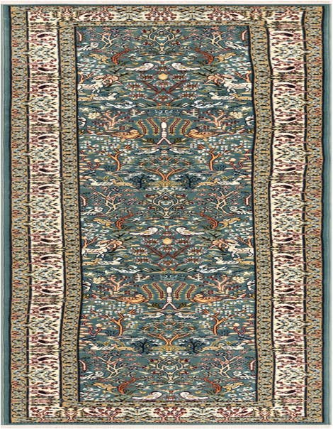 Detail image of 2' 7 x 11' Nain Design Runner Rug