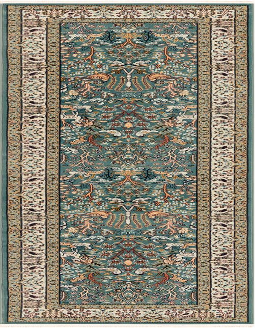 Detail image of 2' 7 x 10' Nain Design Runner Rug