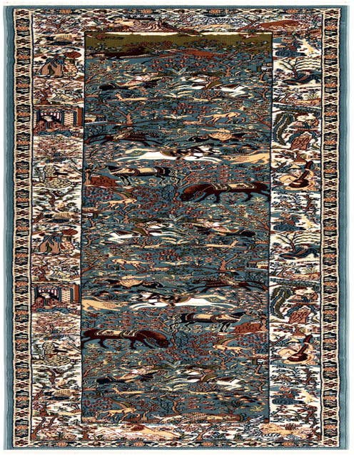 Detail image of 2' 7 x 10' Nain Design Runner Rug