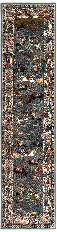 Detail image of 2' 7 x 10' Nain Design Runner Rug
