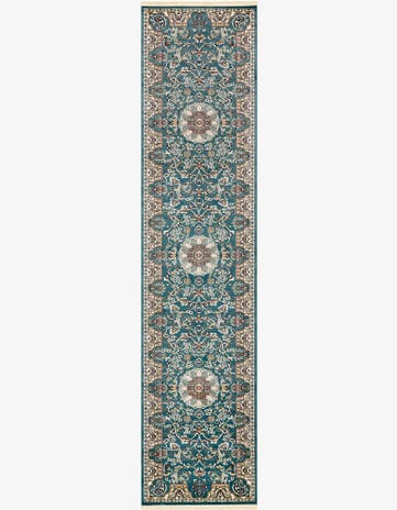 Blue Nain Design Runner Rug
