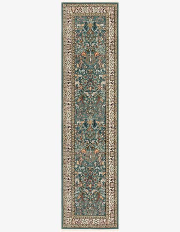 Blue Nain Design Runner Rug