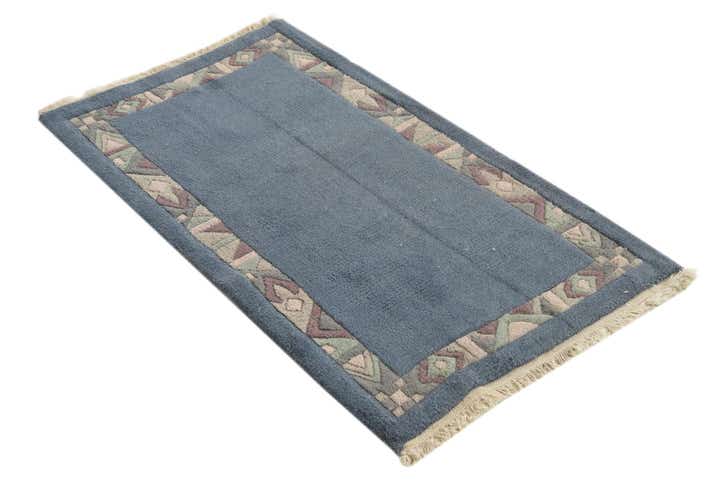 2' 1 x 3' 10 Hand Knotted Nepal Wool Runner Rug