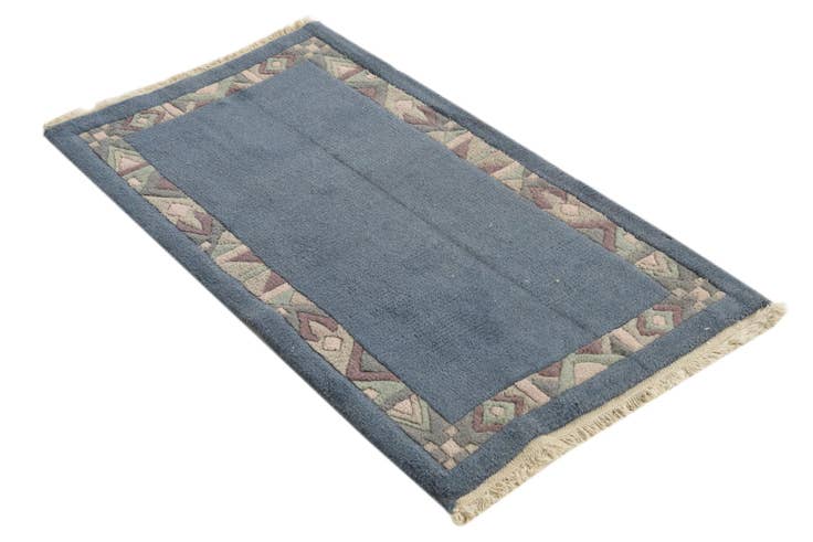 Detail image of 2' 1 x 3' 10 Hand Knotted Nepal Wool Runner Rug