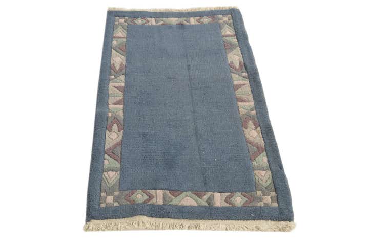 2' 1 x 3' 10 Hand Knotted Nepal Wool Runner Rug