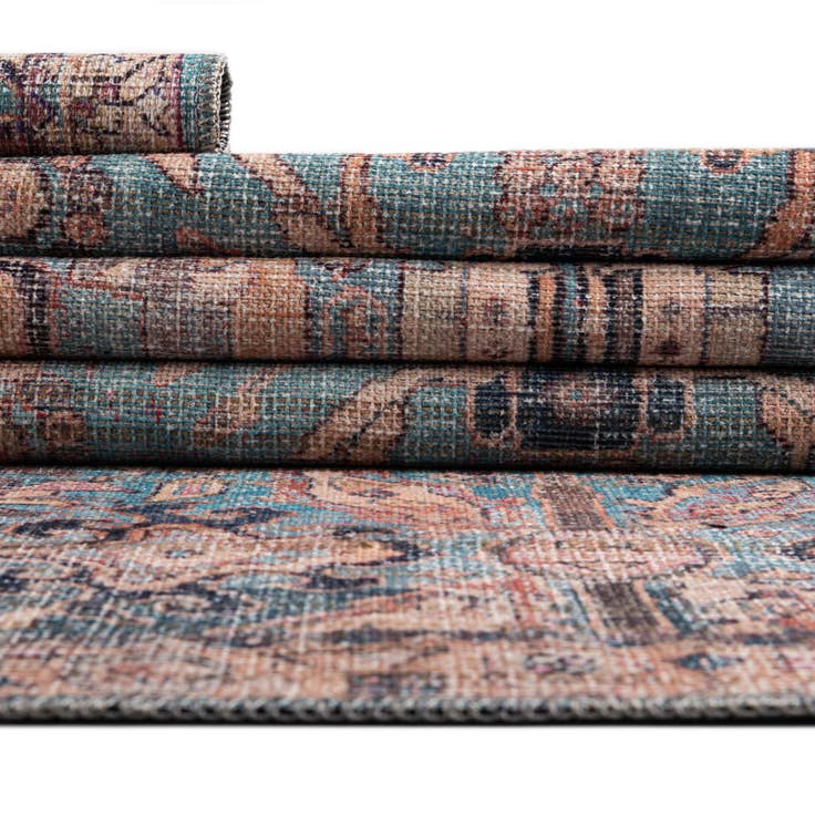 Detail image of 2' x 5' Washable Nostalgia Runner Rug