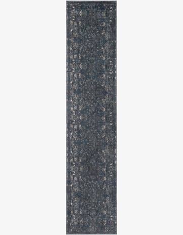 Blue Hand Knotted Oregon Runner Rug