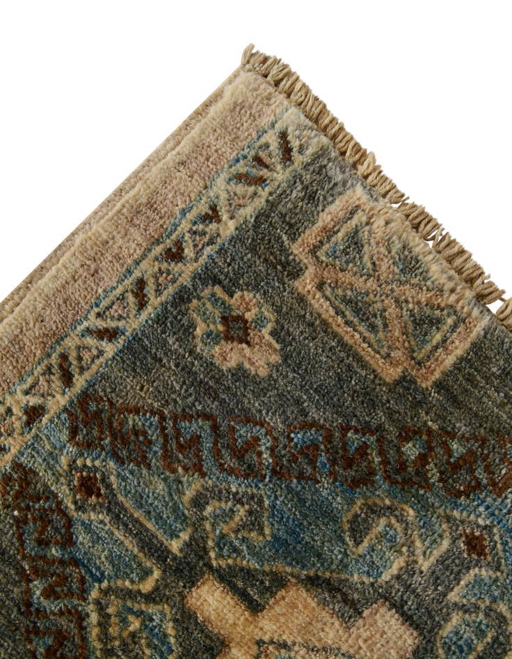 Detail image of 1' 9 x 11' 10 Hand Knotted Oushak Wool Runner Rug