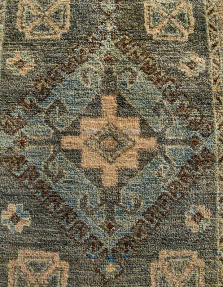1' 9 x 11' 10 Hand Knotted Oushak Wool Runner Rug