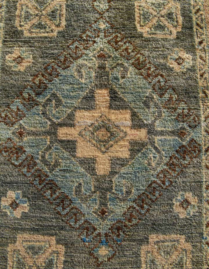 1' 9 x 11' 10 Hand Knotted Oushak Wool Runner Rug