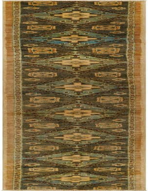 Detail image of 1' 9 x 11' 10 Hand Knotted Oushak Wool Runner Rug