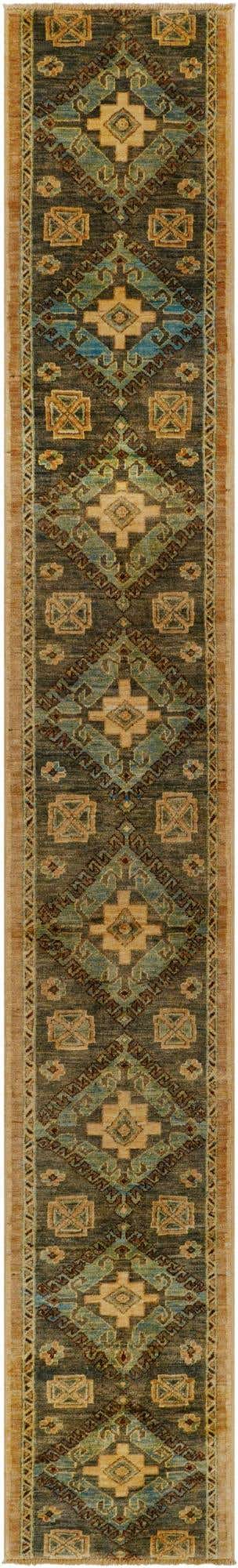 1' 9 x 11' 10 Hand Knotted Oushak Wool Runner Rug