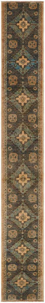 1' 9 x 11' 10 Hand Knotted Oushak Wool Runner Rug