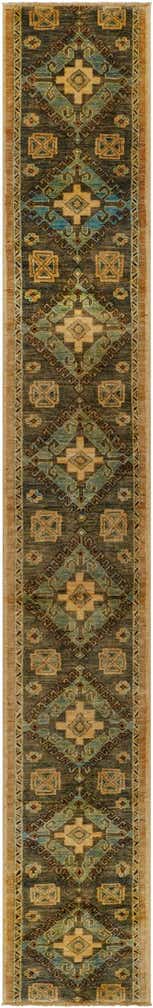 1' 9 x 11' 10 Hand Knotted Oushak Wool Runner Rug