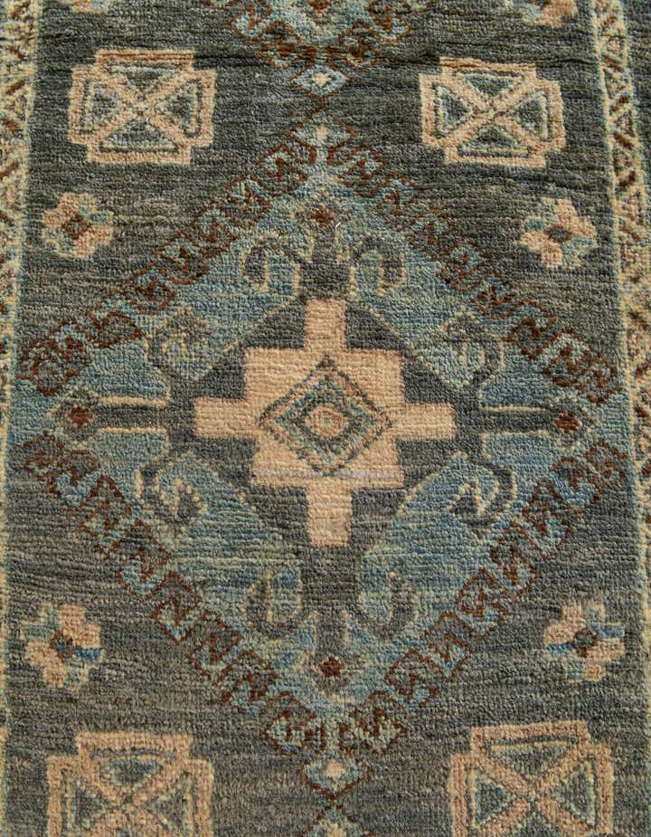 2' 2 x 11' 9 Hand Knotted Oushak Wool Runner Rug
