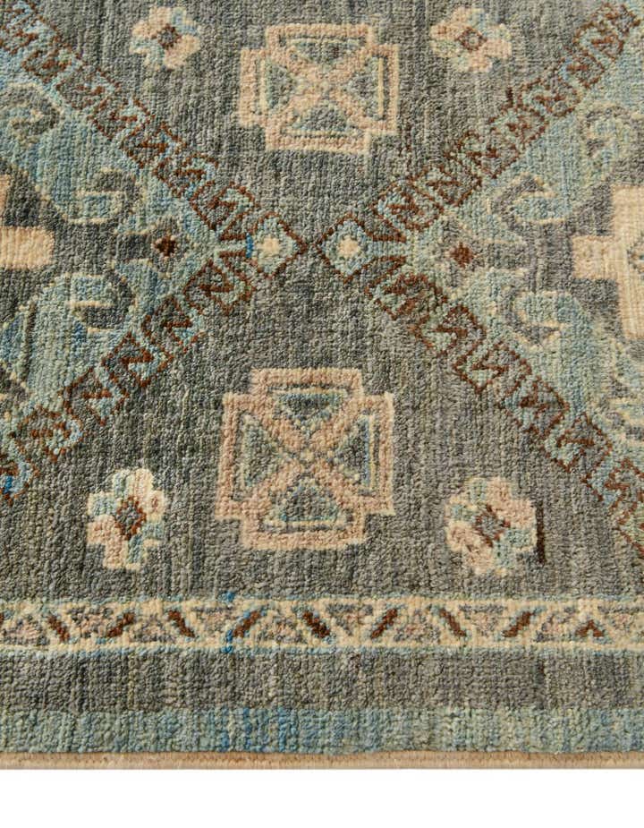 2' x 11' 10 Hand Knotted Oushak Wool Runner Rug