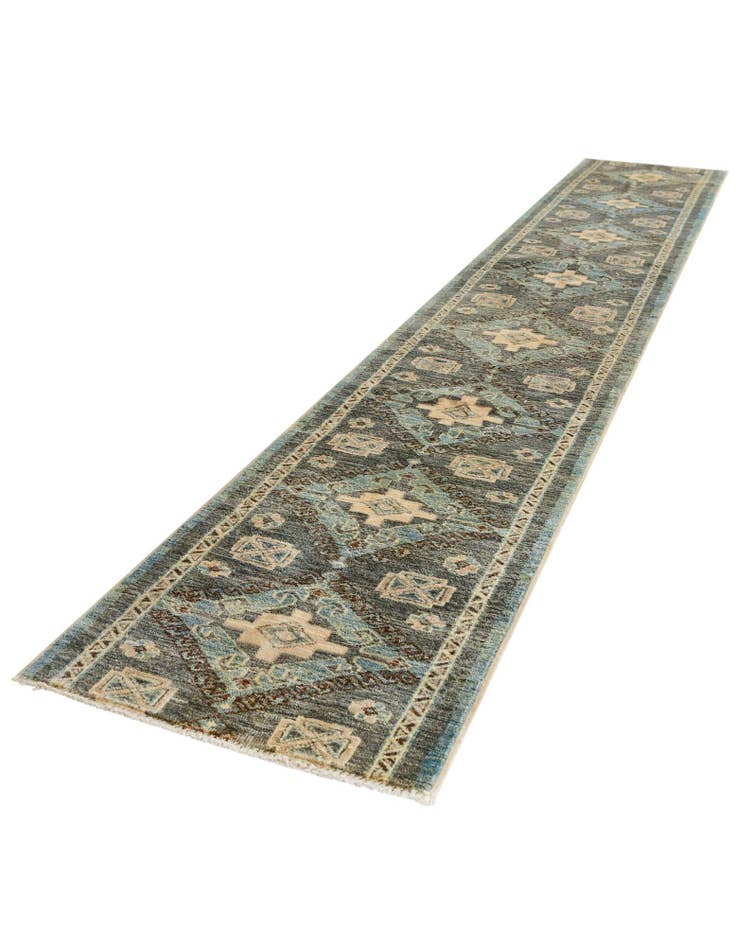 Detail image of 2' x 11' 10 Hand Knotted Oushak Wool Runner Rug