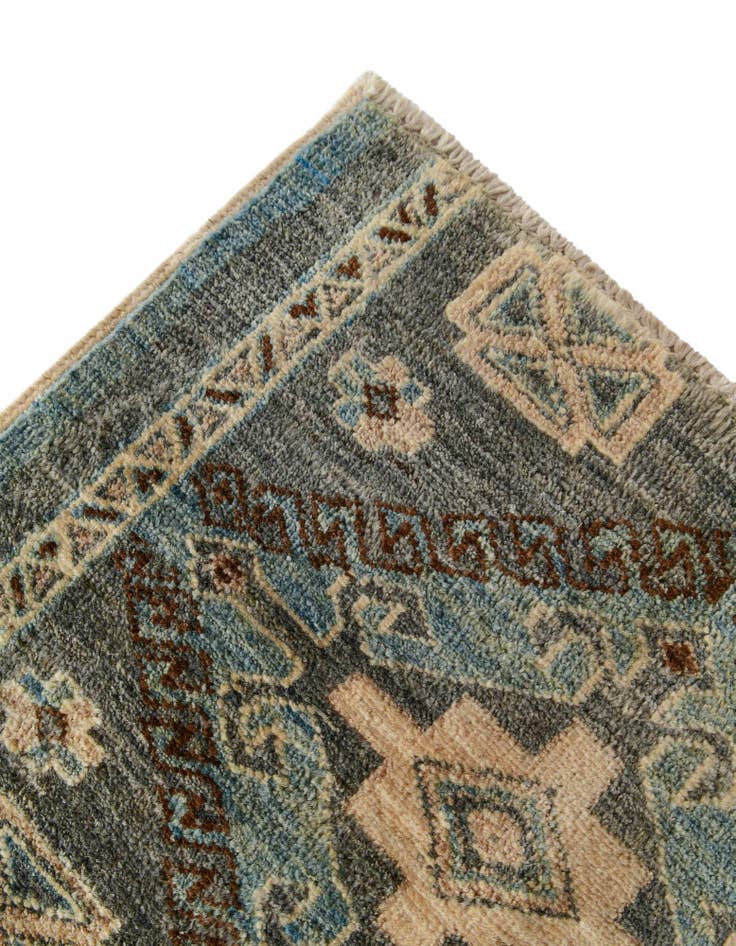 Detail image of 2' x 11' 10 Hand Knotted Oushak Wool Runner Rug