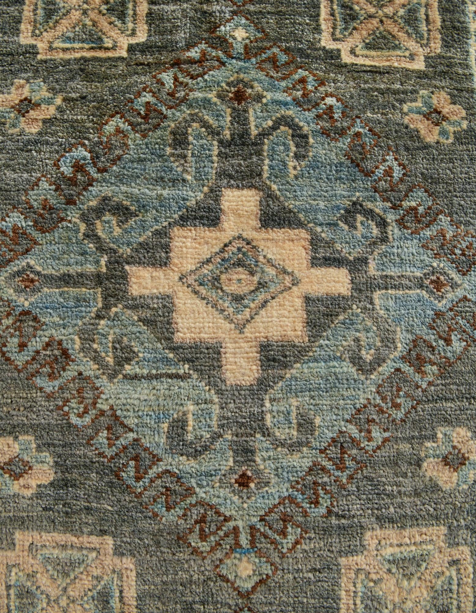 2' x 11' 10 Hand Knotted Oushak Wool Runner Rug