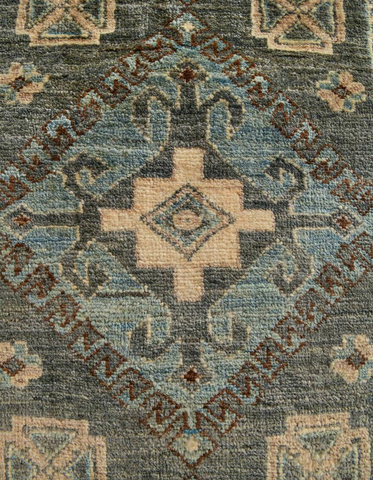 Detail image of 2' x 11' 10 Hand Knotted Oushak Wool Runner Rug