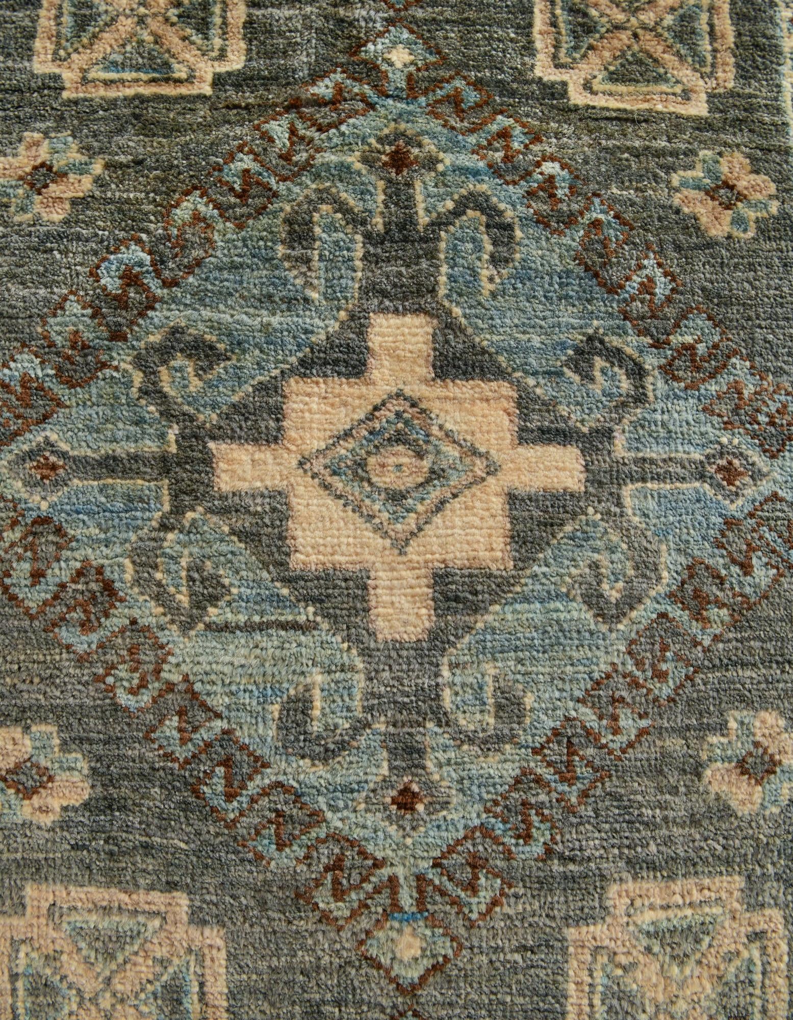 2' x 11' 10 Hand Knotted Oushak Wool Runner Rug