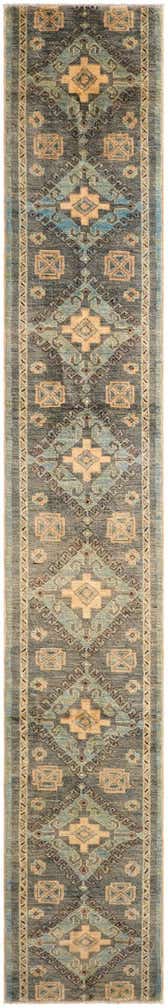 2' x 11' 10 Hand Knotted Oushak Wool Runner Rug