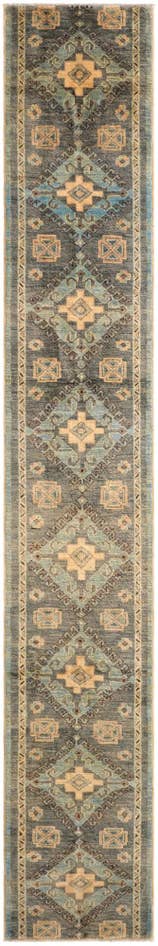 Detail image of 2' x 11' 10 Hand Knotted Oushak Wool Runner Rug