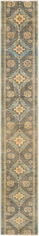 Detail image of 2' x 11' 10 Hand Knotted Oushak Wool Runner Rug