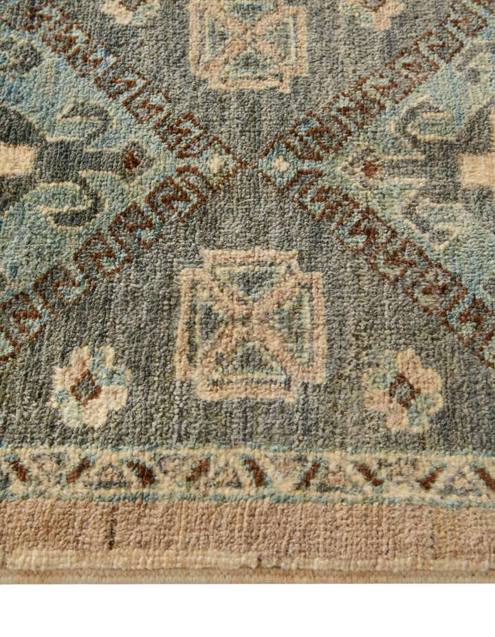 1' 10 x 11' 10 Hand Knotted Oushak Wool Runner Rug