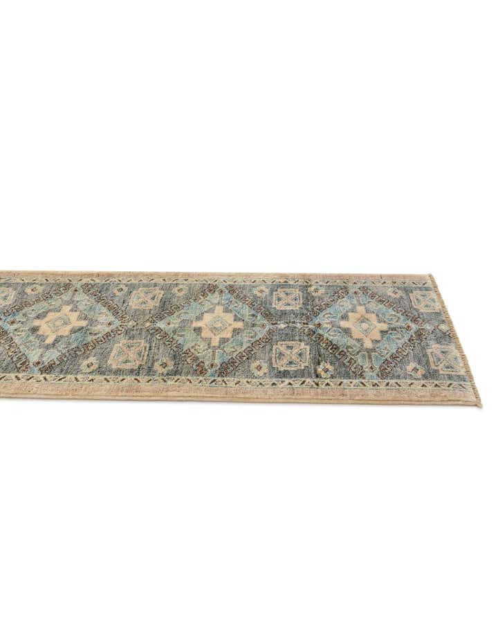 1' 10 x 11' 10 Hand Knotted Oushak Wool Runner Rug