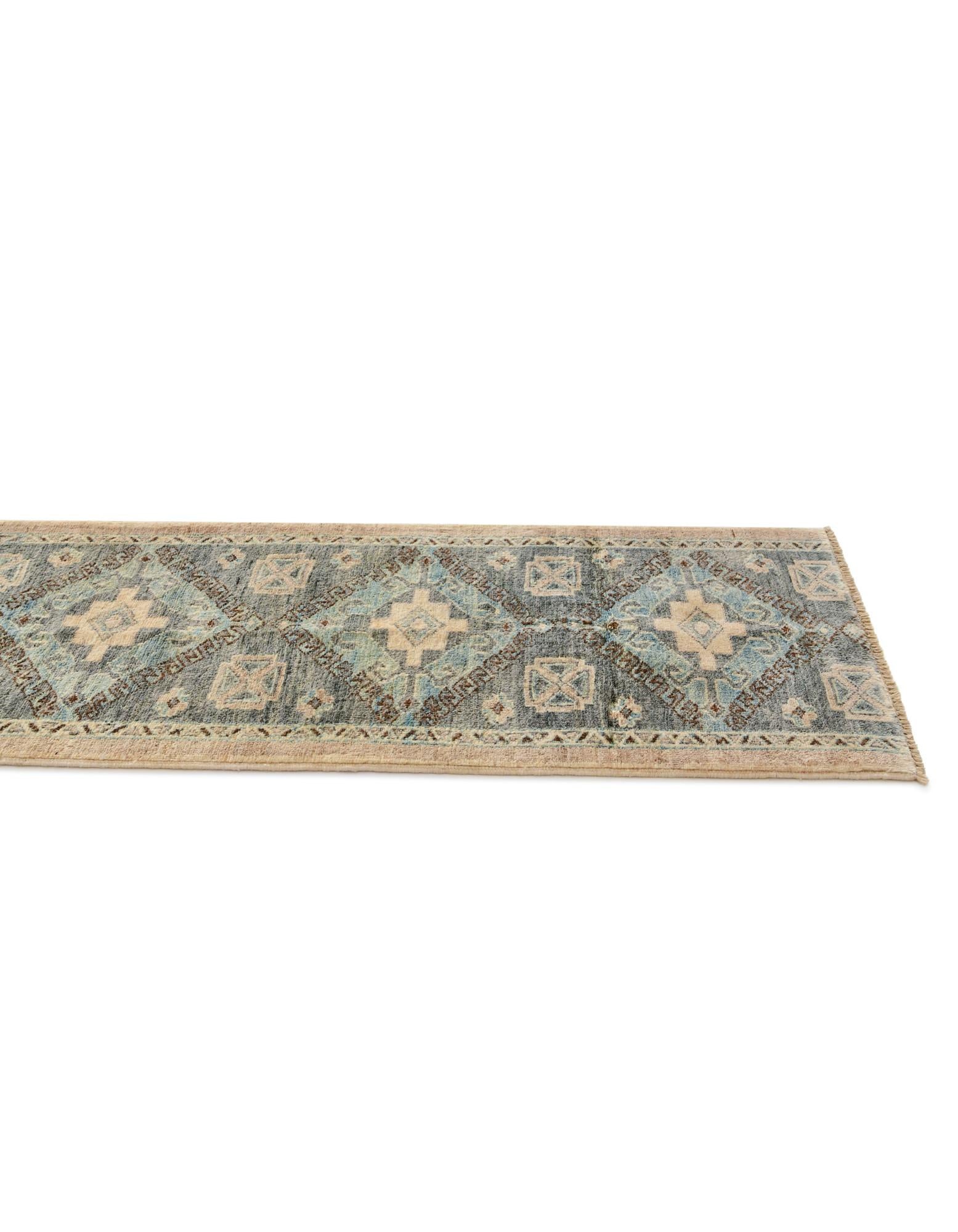 1' 10 x 11' 10 Hand Knotted Oushak Wool Runner Rug