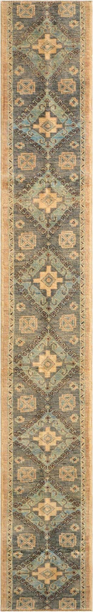 1' 10 x 11' 10 Hand Knotted Oushak Wool Runner Rug