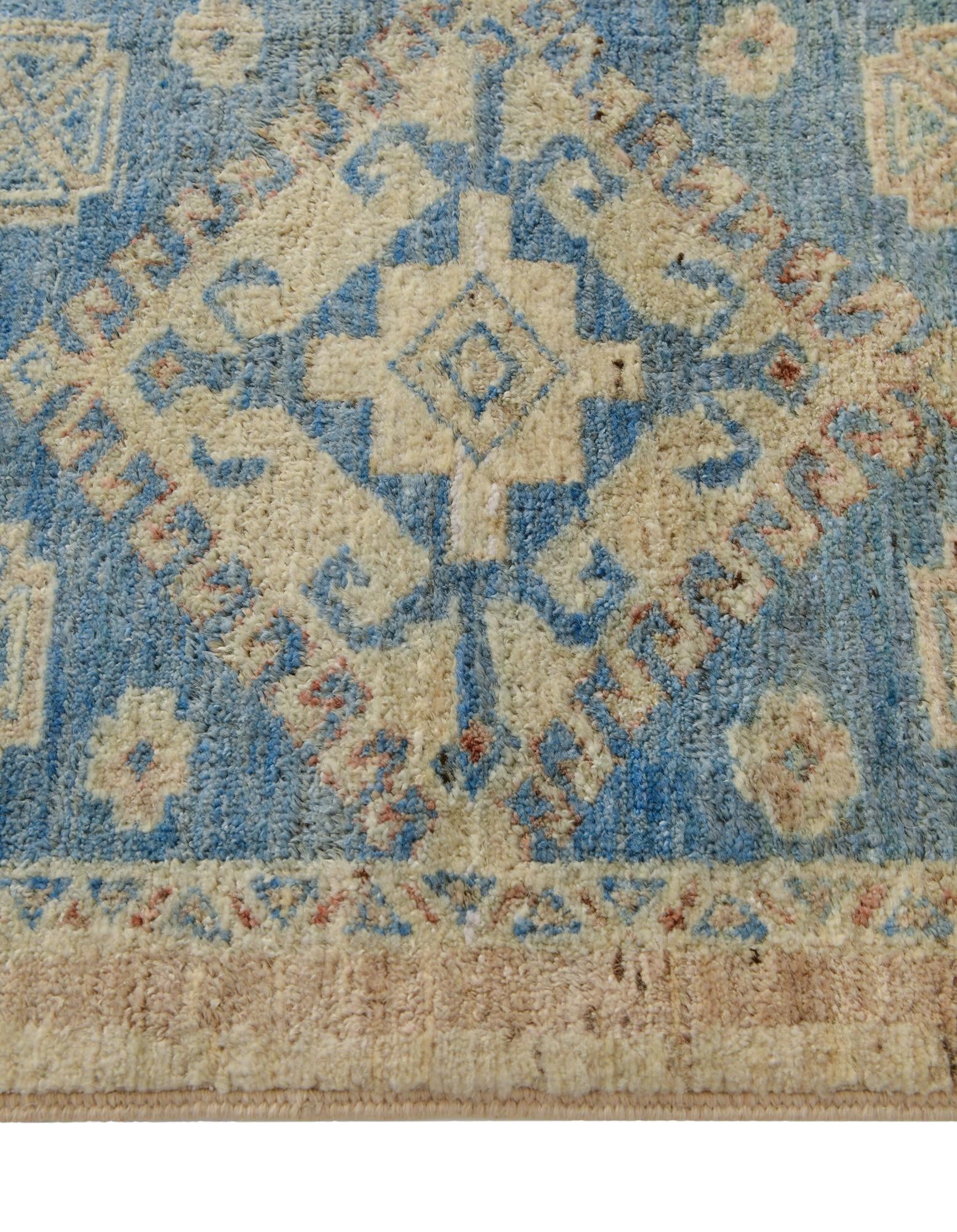 1' 11 x 11' 8 Hand Knotted Oushak Wool Runner Rug