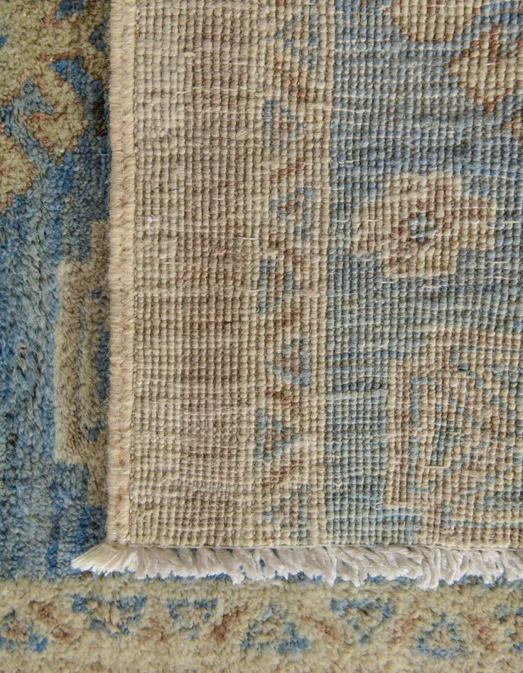 Detail image of 1' 11 x 11' 8 Hand Knotted Oushak Wool Runner Rug