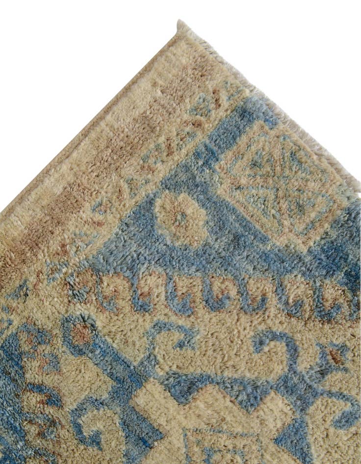 Detail image of 1' 11 x 11' 8 Hand Knotted Oushak Wool Runner Rug