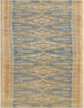 Detail image of 1' 11 x 11' 8 Hand Knotted Oushak Wool Runner Rug