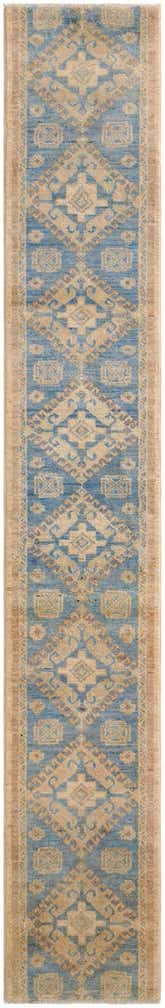 1' 11 x 11' 8 Hand Knotted Oushak Wool Runner Rug