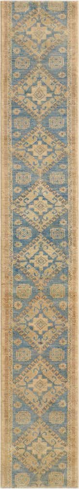1' 11 x 11' 8 Hand Knotted Oushak Wool Runner Rug